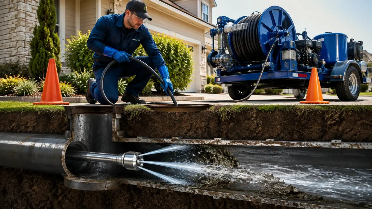 Main Sewer Line Hydro Jet Cleaning in Jacumba