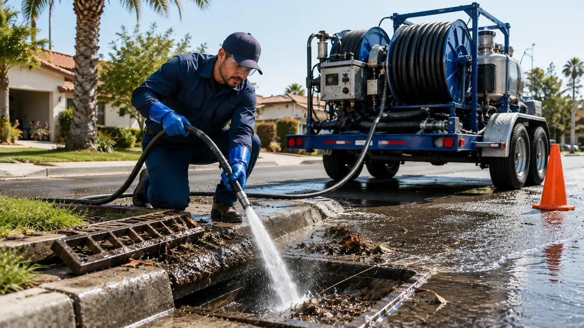 Storm Drain Hydro Jet Cleaning in Jacumba